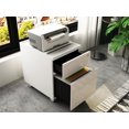 thumbnail image 5 of Cubespace 2-Drawer Mobile Filing Cabinet with Wheels,  Pink Metal Under Desk Office File Cabinet, 5 of 10