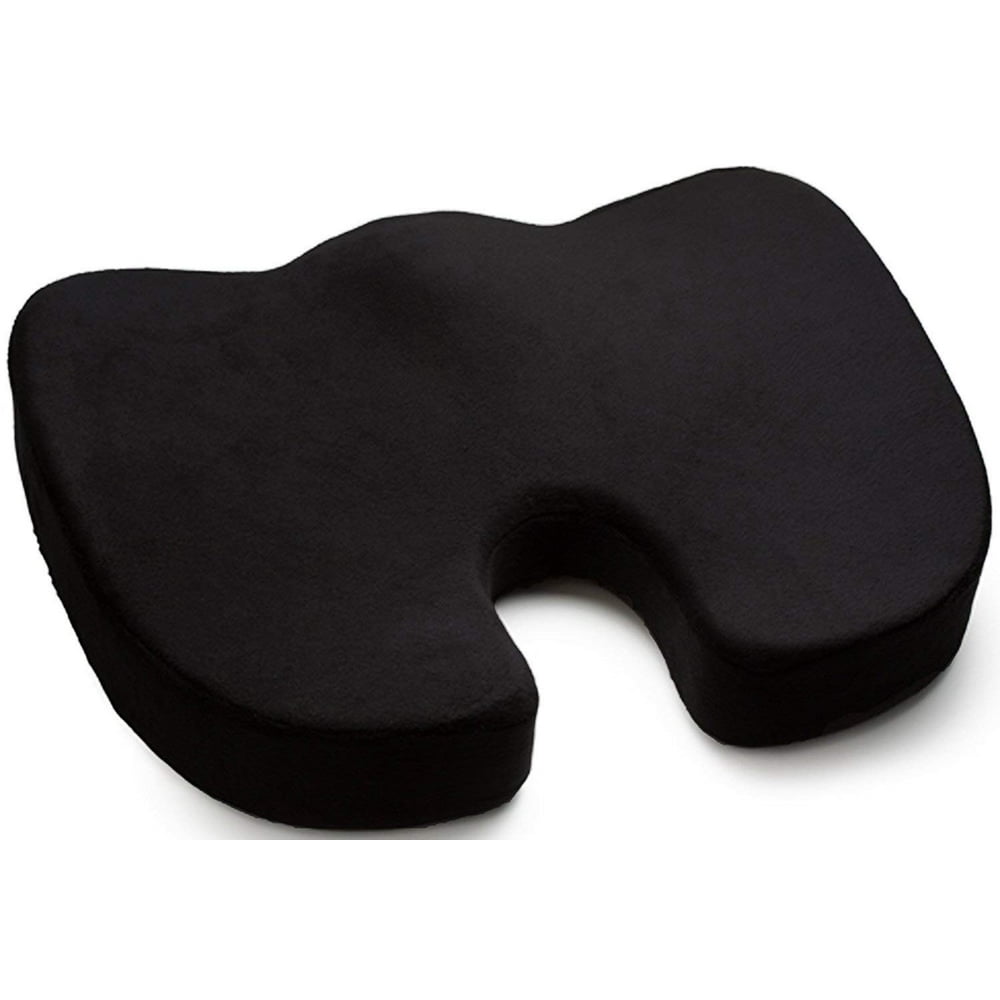 BodyHealt Tailbone Seat Cushion Posture Support Memory Foam Contoured with Removable