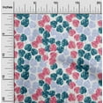 thumbnail image 1 of oneOone Georgette Viscose Dark Teal Blue Fabric Leaves Watercolor Sewing Fabric By The Yard Printed Diy Clothing Sewing Supplies 42 Inch Wide, 1 of 4