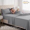 thumbnail image 6 of Lux Decor&nbsp;Twin XL&nbsp;Bed Sheets - 4 Piece Ultra-Soft Microfiber&nbsp;Sheets Set, Deep Pocket Fitted Sheet, Flat Sheet & 2 Pillowcases, Breathable Hotel Luxury, OEKO-TEX Certified, Dark Grey, 6 of 10