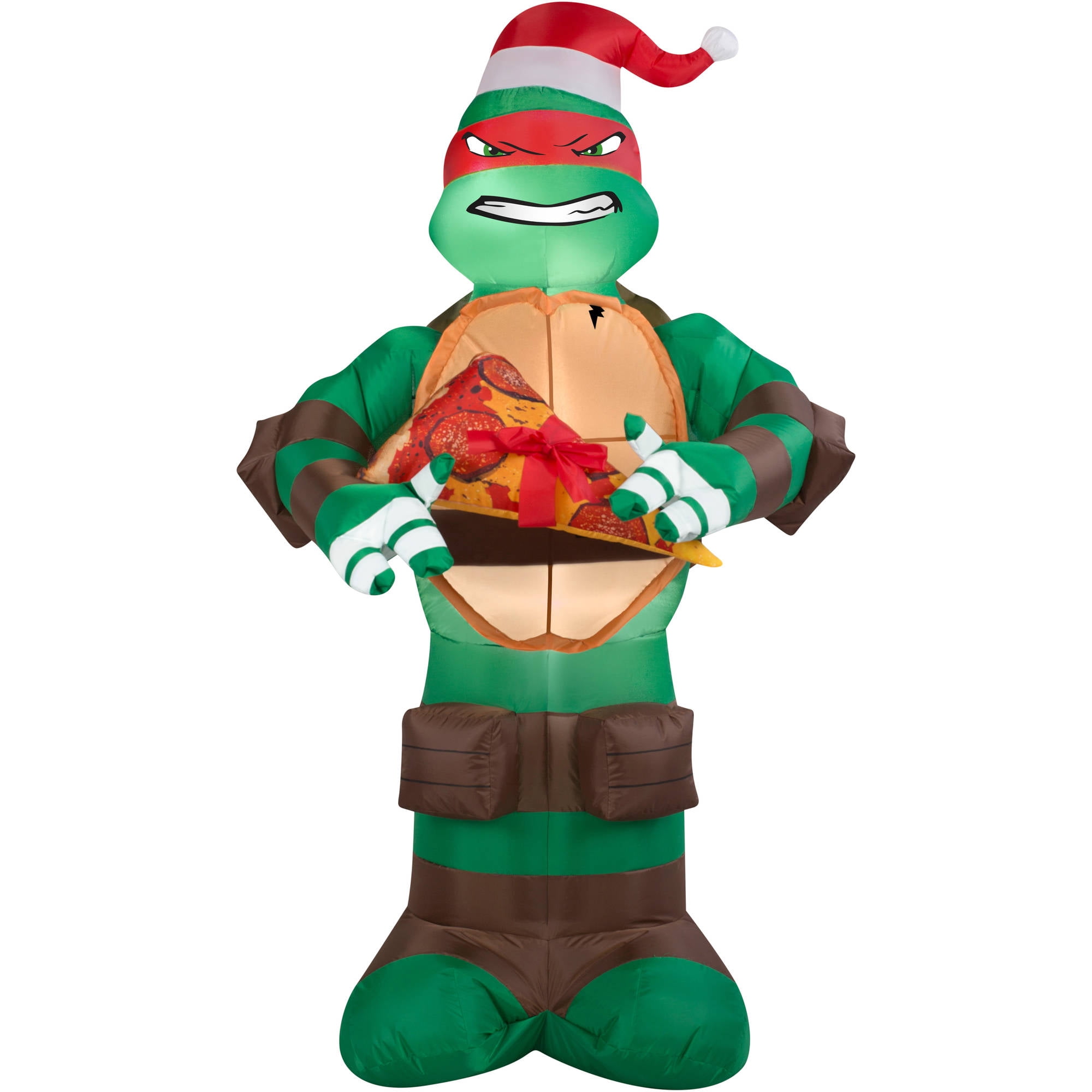 Gemmy Airblown Christmas Inflatables Raphael with Pizza Tree, 5 ...
