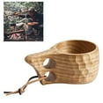 thumbnail image 3 of Taza de madera hecha a mano de estilo nórdico de 200ml, taza de café portátil para viaje, Camping, senderismo, taza de té de supervivencia, 3 of 9