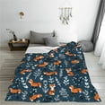 thumbnail image 6 of Throw Blanket for Couch Sofa and Bed, cute fall fox Super Soft Plush Throw Blanket, Fuzzy Cuteness Comfy Warm Washable Flannel Blanket & Throws for All Season 40"x30", 6 of 7