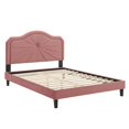 thumbnail image 3 of Modway Portia Performance Velvet Twin Platform Bed in Dusty Rose, 3 of 10