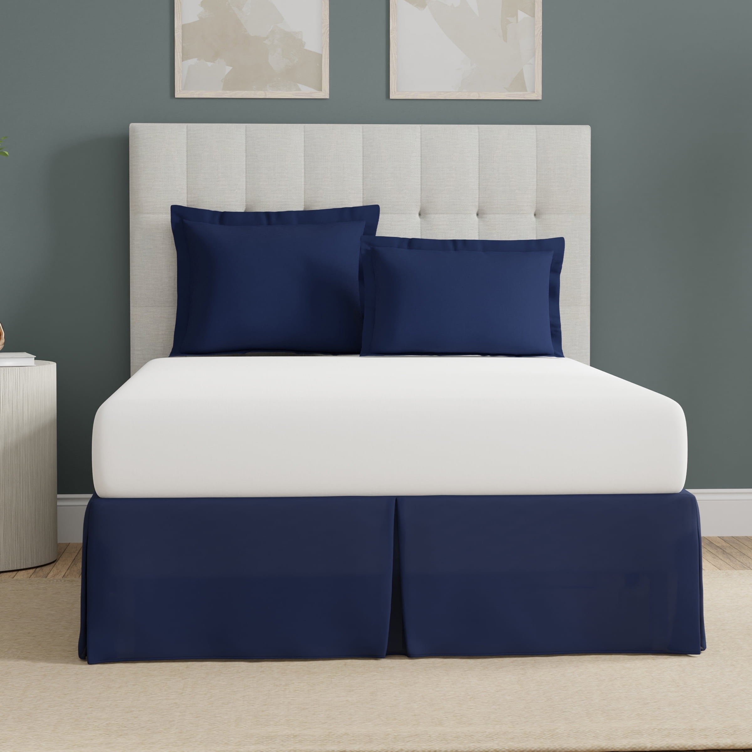 Bed Maker's Tailored Pillow Sham 2-Pack, Standard, Navy