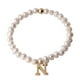 thumbnail image 1 of Pulseras Mujer de Perlas con Iniciales Oro 18k LuckyLy, Modelo Galia blanco UNITALLA, 1 of 6