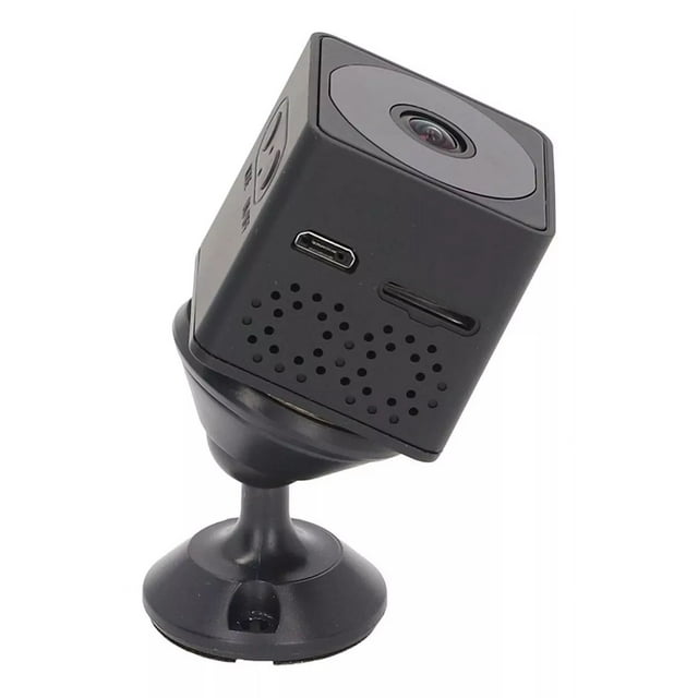 Mini Cámara Espía 1080p Wifi Batería Recargable Visión Noche Color Negro