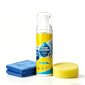 Automotive Interior Foam Cleaner for Upholstery and Carpet Powerful Grease and Grime Remover 150ml - Yellow
