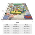 thumbnail image 3 of Manta de viaje de felpa suave con motivos verdes de Big City para dormitorio, sala de estar, sofá, oficina, regalo para todas las estaciones para mujeres, hombres, niñas y niños, 3 of 7