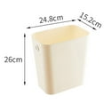 thumbnail image 7 of Shoreew Bathroom Gap Trash Can Uncovered Narrow Plastic Waste Basket with Fixed Hole Space Saving Slim Garbage Can for Bedroom Kitchen Living Room Office, 7 of 7