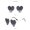 sun-black, variant on Cross-border European and American new style personalized rimless sunglasses with flame-shaped colorful ocean lenses for foreign trade