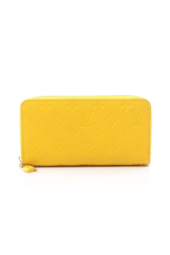 Pre-Owned Louis Vuitton Zippy Wallet, Monogram Empreinte Leather, Round Long Women's, Yellow,...