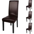 thumbnail image 1 of 4 6 Pack Dining Chair Covers,Stretch Removable Washable Dining Chair Protector Cover, Waterproof Pu Leather, 4 Pack, 1 of 7