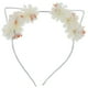 thumbnail image 1 of EeaseMX Banda para el cabello con flores artificiales, orejas de gato, accesorios para el cabello para mujeres y niñas 31-06 (3 # blanco cremoso), 1 of 8