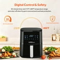 thumbnail image 3 of 6.9QT Air Fryer, 1500W Oil Free Airfryer Oven with Timer and Adjustable Temperature, Touchscreen Controls with 8 Presets, Auto Shut-off, Overheat Protection and Non-Stick Basket, 3 of 8