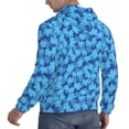 thumbnail image 6 of Wukai Blue Maple Leaf Print Men Hoodies Fleece Sweatshirts Long Sleeve Sweaters Pullover Fall Outfits Winter Clothes-4X-Large, 6 of 7