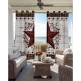 thumbnail image 6 of Texas Star Vintage Kitchen Curtains Red Berry Retro Art White Wooden Cafe Short Curtains for Bathroom Blackout Window Curtain Grommet Small Window Treatment Drapes for Bedroom Living Room 52"x45"x2, 6 of 9
