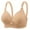Beige, variant on ZKCCNUK Plus Size Bras for Women Printing Gathered Together Large Size Daily Bra Underwear No Rims Everyday Bras Size XS-4XL