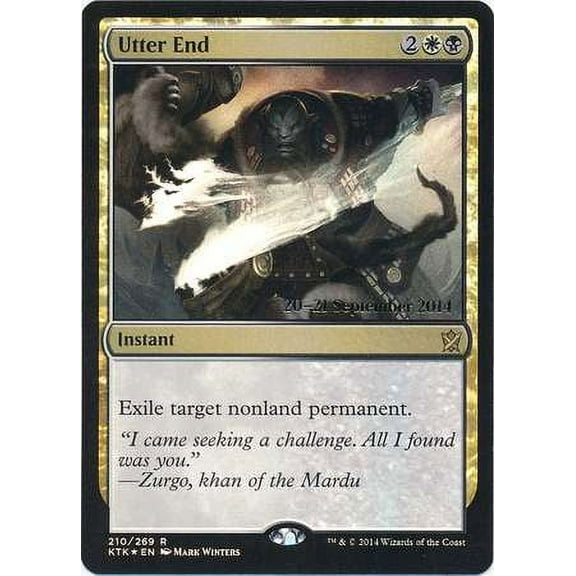 MtG Prerelease & Release Promo Utter End (Khans of Tarkir Prerelease)