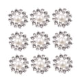 thumbnail image 5 of Worgeous Exquisite Rhinestone Buttons DIY Decorative Supplies for Women in Silver Color Alloy Material 10PCS, 5 of 8