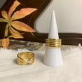 thumbnail image 5 of 14K Gold Plated Twisted Stripe Ring Band, 5 of 10