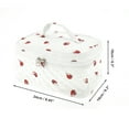 thumbnail image 2 of Unique Bargains 1 Pc Women Large Persimmon Makeup Bag for Travel Vacation White Polyester, 2 of 4