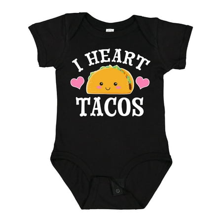 

Inktastic I Heart Tacos Taco Illustration with Face Gift Baby Boy or Baby Girl Bodysuit
