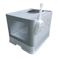 thumbnail image 2 of Bvdfgk Hooded Cat Litter Box with Lid, Indoor Cats Litter Box Enclosed Cat Toilet with Gray, 2 of 9