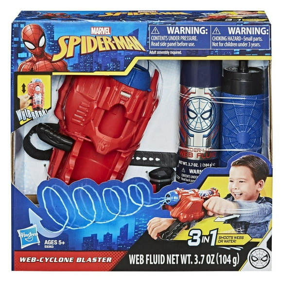 Marvel Spider-Man - Lance-toiles cyclone, tire de la toile liquide ou de l'eau