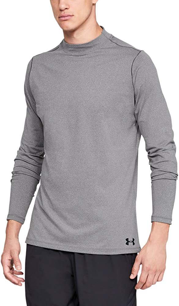 Under Armour Men's ColdGear Fitted Mock LongSleeve TShirt Charcoal