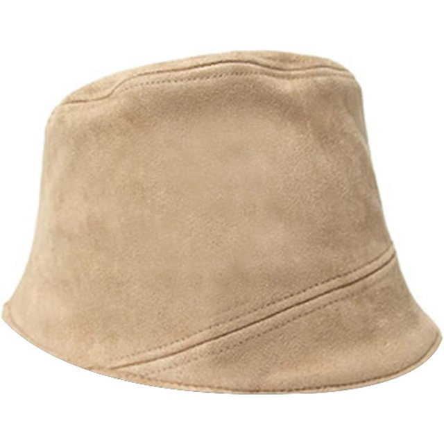 LinYooLi Bucket Hat for Women Spring Summer Suede Irregular Flat Top Bucket Cap Solid Color Fisherman Hats Outdoor Travel