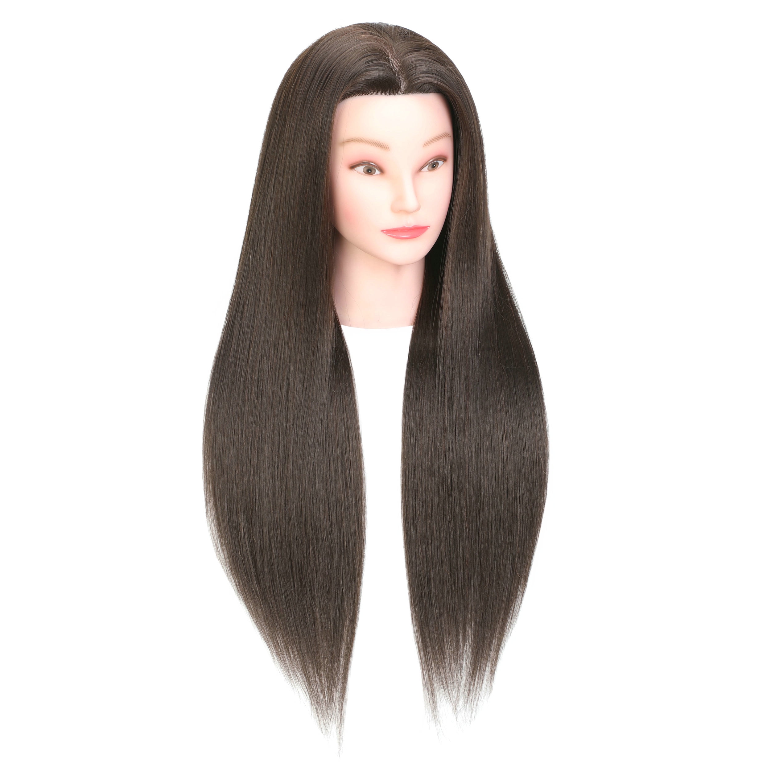 RYHAIR 30 inches Long 80% Human Hair Mannequin Head for Practice Braiding Styling Updos Cosmetology Barber Training Display with Stand