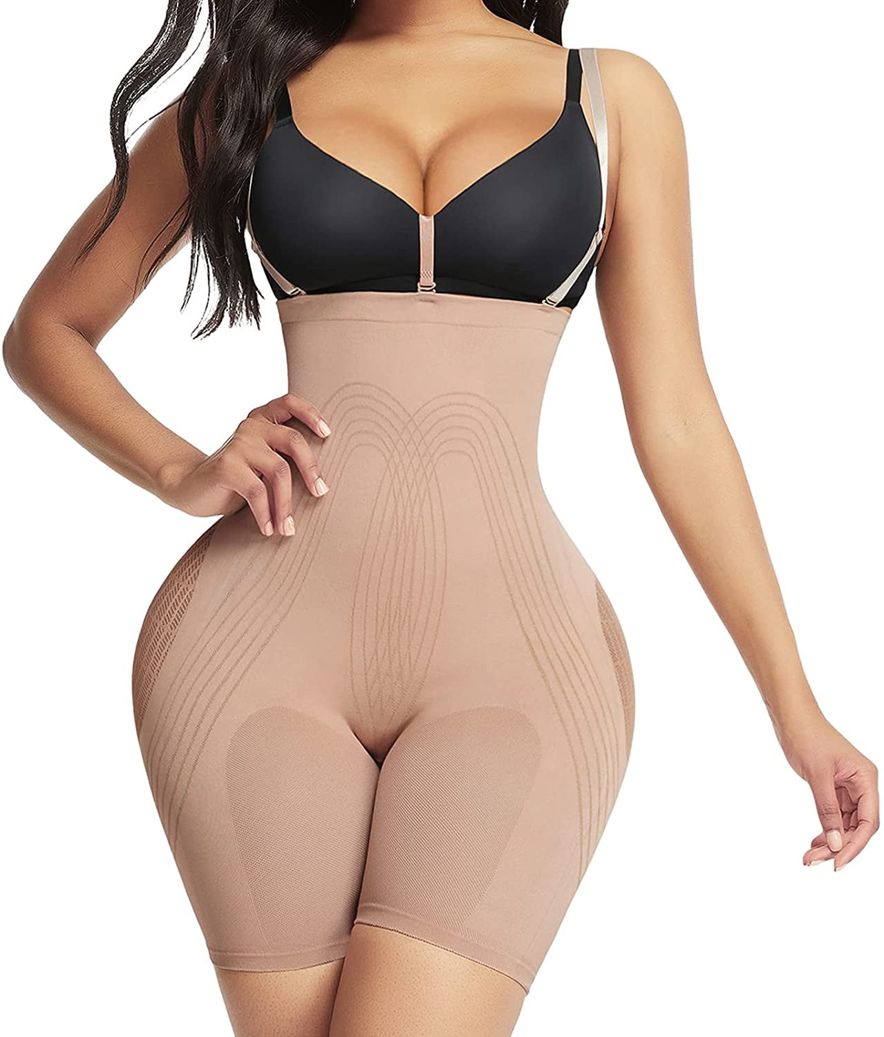 FeelinGirl Shapewear for Women Tummy Control Full Body Shaper Butt Lifter Thigh Slimmer Bodysuit for Women Daily Life 
