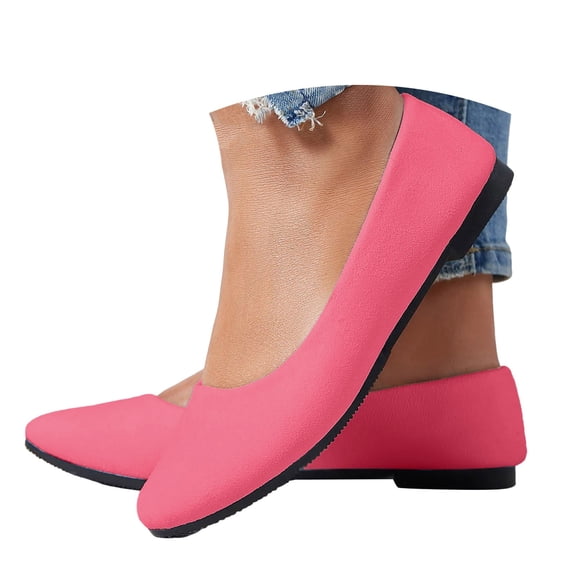 IUJSOY Ballet Flats Shoes for Women 2025 Comfortable Pointed Toe Slip on Dress Shoes Casual Flat