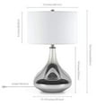 thumbnail image 3 of Evelyn&Zoe 25" Traditional Glass Table Lamp with White Drum Linen Shade, 3 of 11