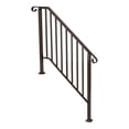 thumbnail image 2 of Tcbosik Handrails for Outdoor Steps, 3 Step Stair Hand Rail, Metal Railing with Installation Kit for Seniors, Copper, 2 of 8