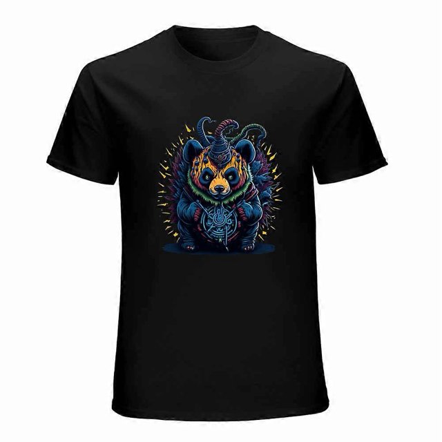 Panda T-shirt Panda unisex T-shirt Unisex tees Causal cotton Colourful print
