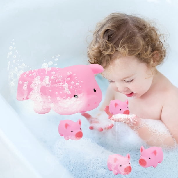 Juguete 4pcs Cerdo Encantador Bañarse Juguetes De Natación Juguete De Cerdo Gritando Para Jugar Al Baño De Agua