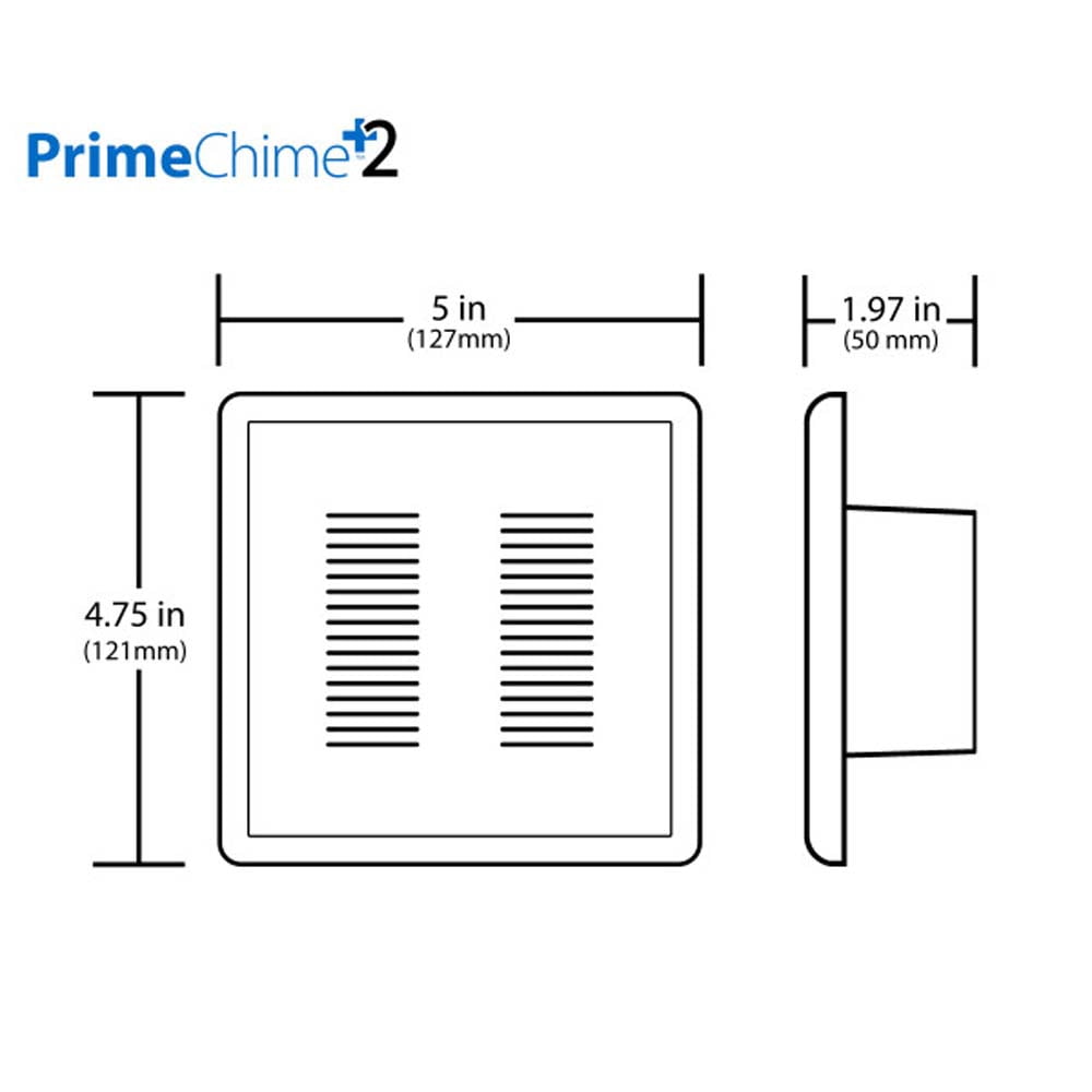 Nicor Lighting PRCP2SBPB PrimeChime Plus 2-Doorbell Chime Kit with Button, Polished Brass
