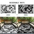 thumbnail image 6 of Kzaei Waterproof Outdoor Rug, 6'x9' Reversible Plastic Camping Area Rugs, Black & White, 6 of 8