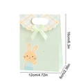 thumbnail image 3 of Green Easter Bunny Paper Gift Bags Set Of 12 With Egg Pattern 6X5X2 Inch For Candy Treats Party Favors Holiday Celebration Decorations, 3 of 7