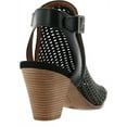 thumbnail image 3 of BARETRAPS Womens Black Woven Upper Ankle Strap Peep Toe Block Heel Buckle Dress Booties 10, 3 of 4