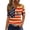 04-Red, variant on SwiftWear Women American Flag Graphic V Neck T shirts 4th of July Short Sleeve Button-Down Patriotic Tee Casual Tops Summer Outfits