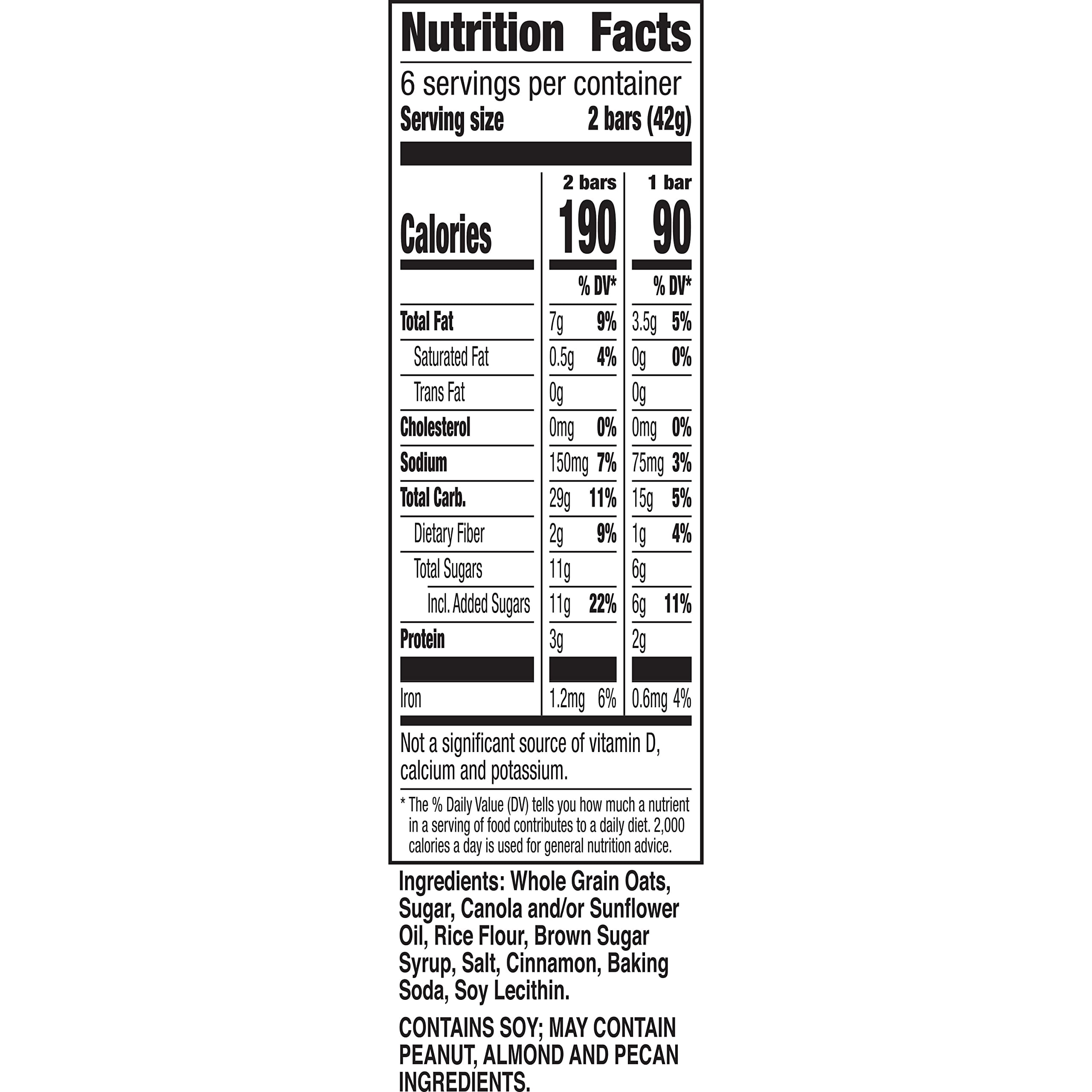 Nature Valley Granola Bars Crunchy, Cinnamon, 8.94 oz., 12 Bars (Pack of 2)