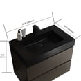 thumbnail image 4 of Gray Finish Vanity with Sink | Storage-Enhanced Modern Bathroom Setup | Peaceful Silent Drawer Glide, 4 of 4