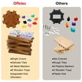 thumbnail image 3 of Juego de dominó Mexican Train Offelec Double 12 con 8 soportes, 3 of 8