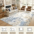 thumbnail image 4 of UERMEI 9'x12' Large Area Rugs for Living Room, Washable Non-slip Soft Indoor Modern Abstract Rug for Bedroom Dining Room Office Home Decor Carpet, Blue & Brown, 4 of 11