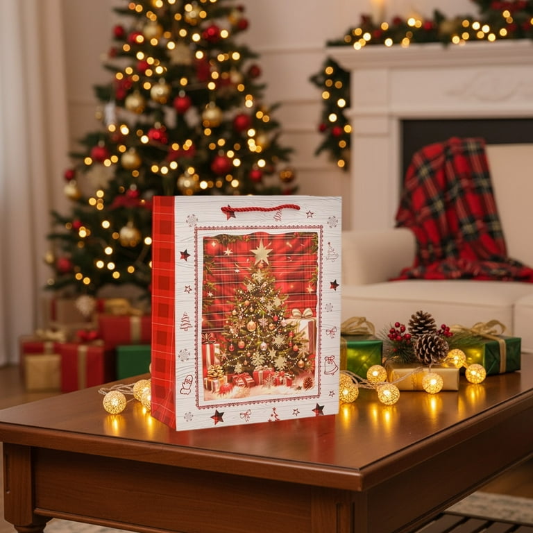 Thickened Christmas Gift Paper Bags,9x7x3