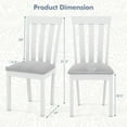 thumbnail image 2 of Spaco Dining Chair Set of 2 Upholstered Wooden Kitchen Chairs with Padded Seat and Rubber Wood Frame-White, Lounge Chair, Dining Room Chair for Kitchen, Dining, Bedroom, Living, 2 of 6