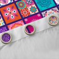 thumbnail image 4 of Erosebridal Colorful Mandala Black Out Curtains for Girls, Bohemian Blossoms Curtains Pack of 2 (42x63 Each), 4 of 6